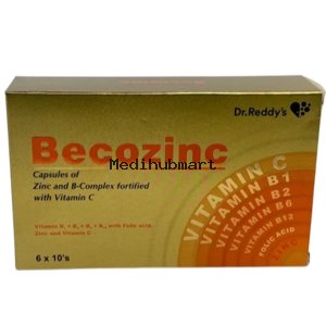 Becozinc Capsules (60 Pack) – B-Complex, Vitamin C & Zinc for Immunity & Energy