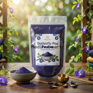 Organic Blue Butterfly Pea Flower Powder | 100% Natural Culinary Match Grade Blue Tea Powder